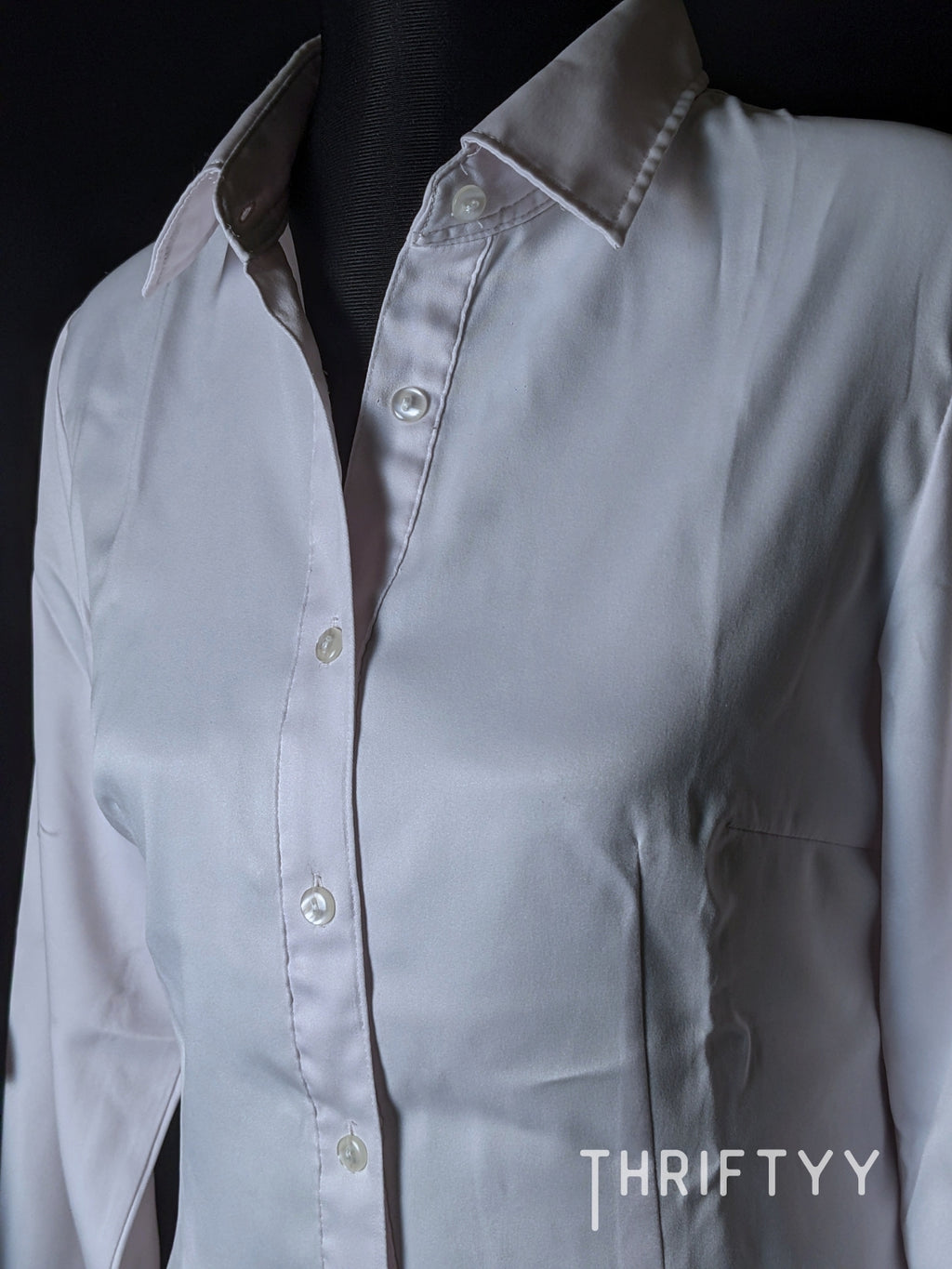 Satin Lustre Tailored Dress Shirt