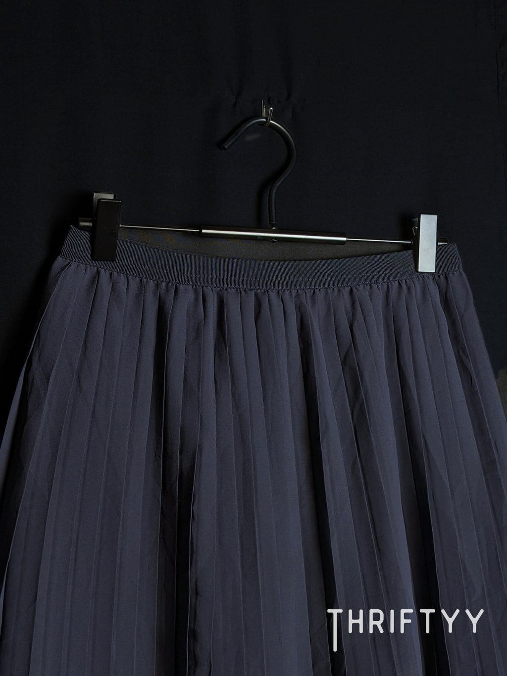 Classic Knife-Pleated Midi Skirt
