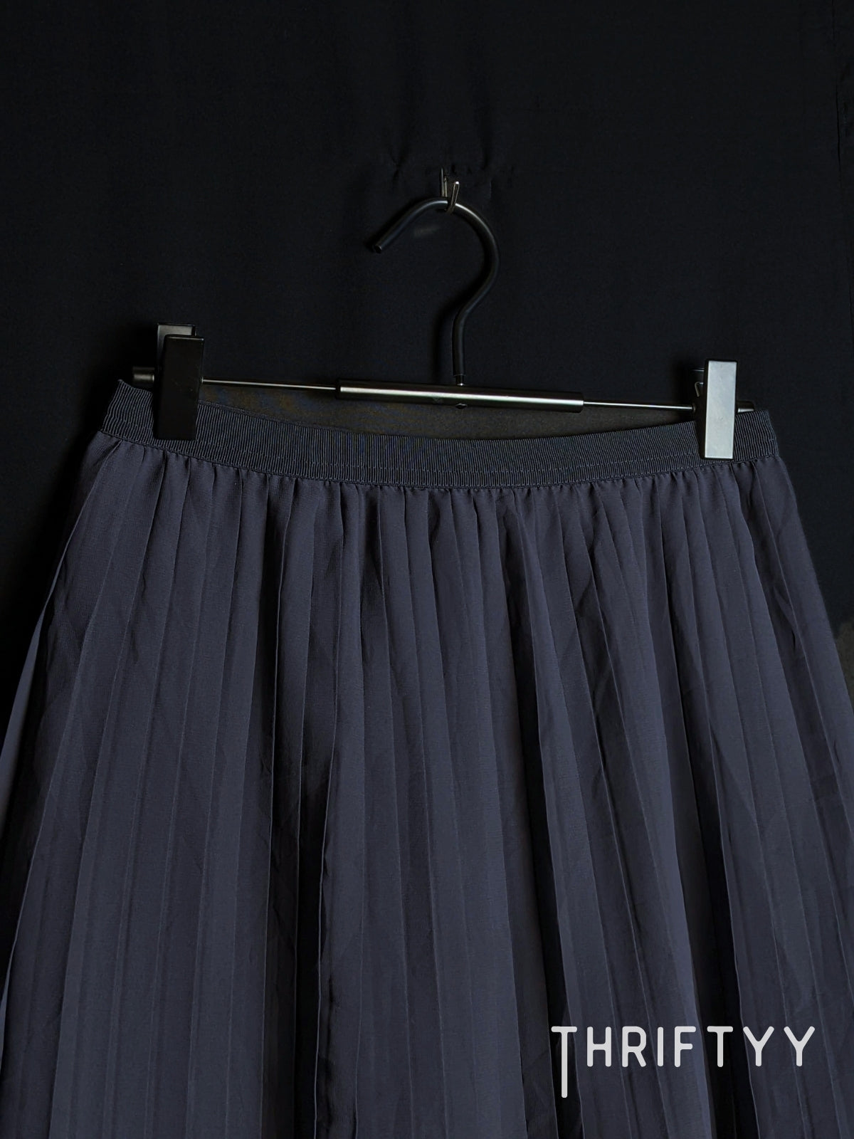 Classic Knife-Pleated Midi Skirt