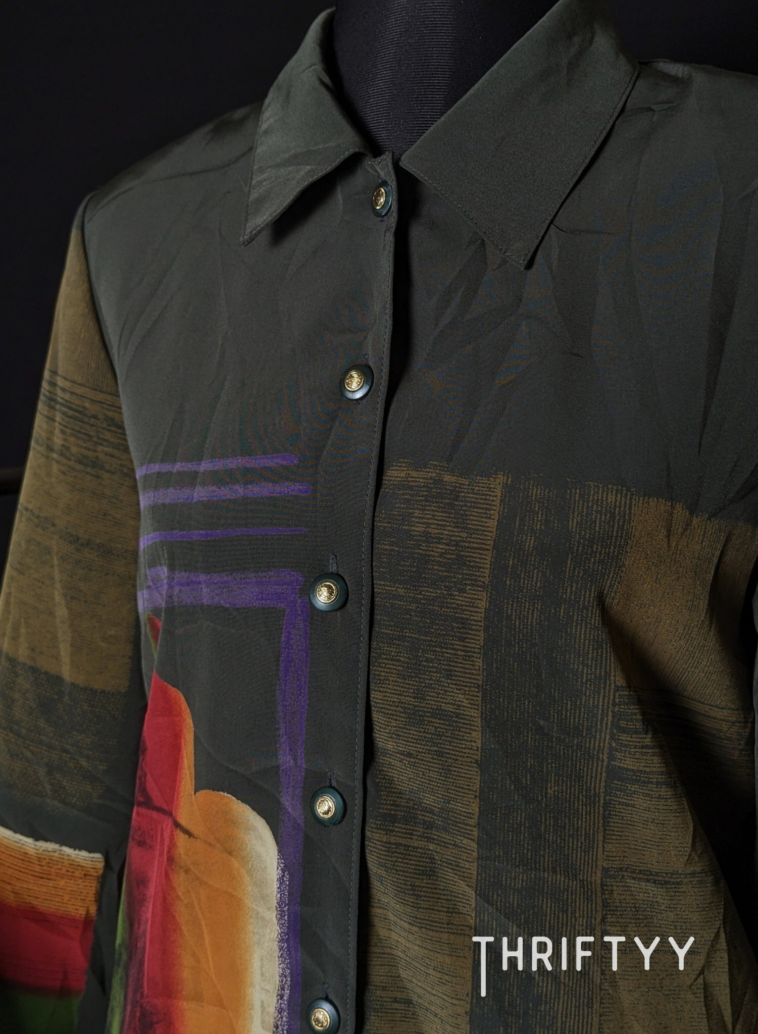 Abstract Artistic Button-Down Shirt