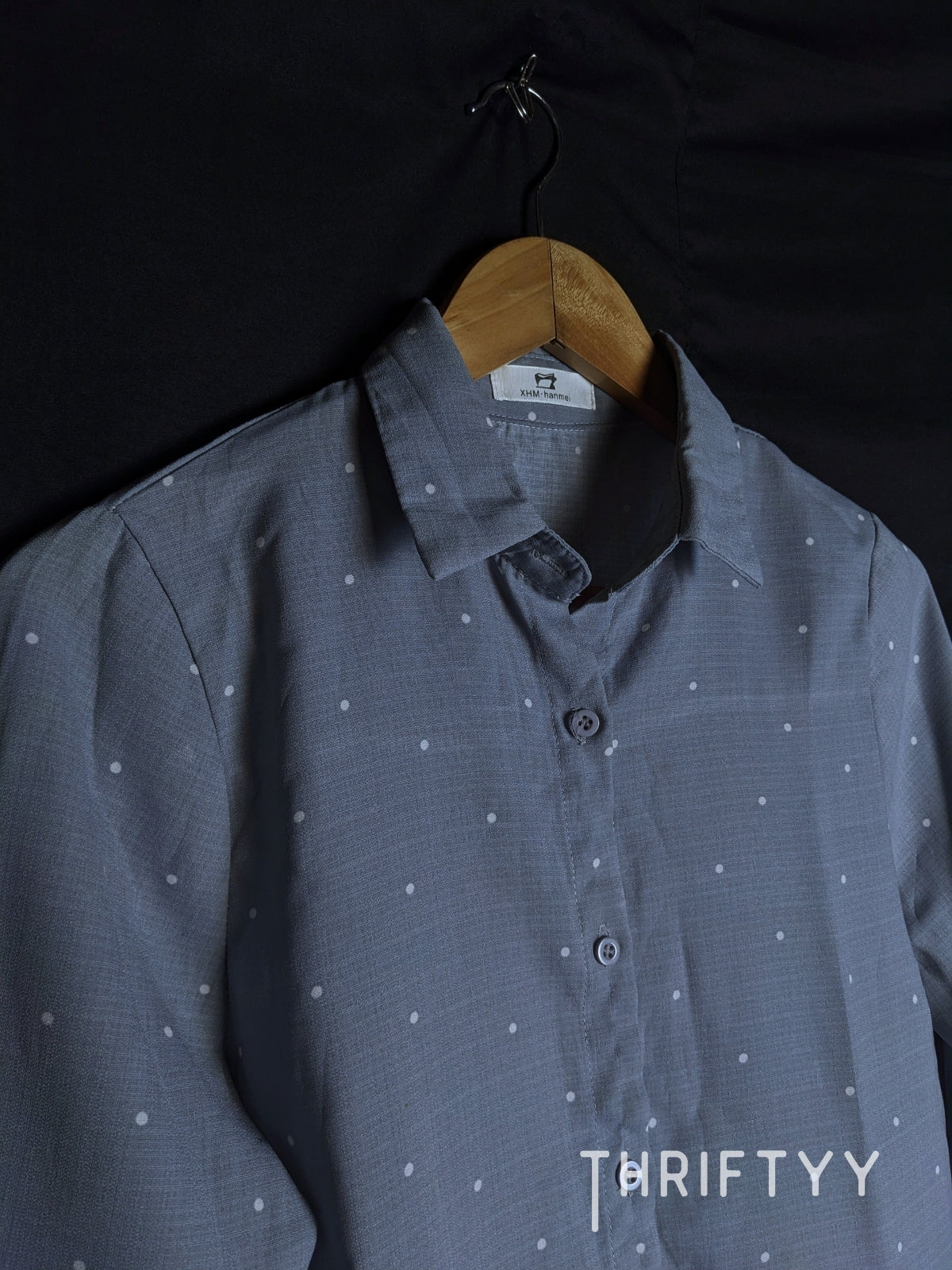 Micro Polka Dot Button-Down
