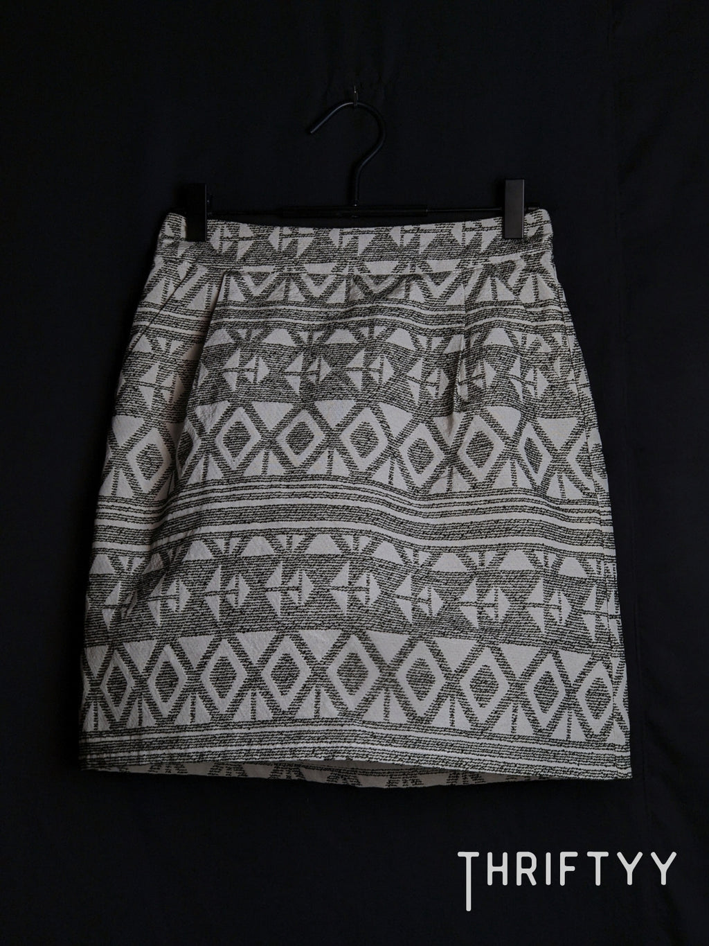 Geometric Jacquard Mini Skirt