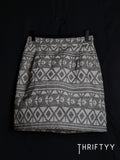 Geometric Jacquard Mini Skirt
