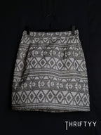 Geometric Jacquard Mini Skirt