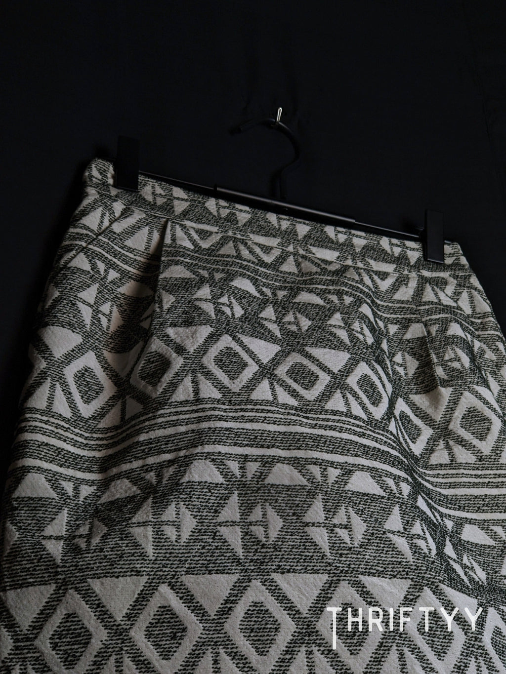 Geometric Jacquard Mini Skirt