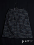 Plaid Floral-Flock A-Line Skirt