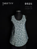 Botanical Print A-Line Tank Top