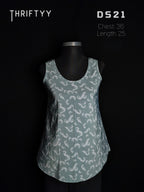 Botanical Print A-Line Tank Top