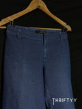 Raw-Hem Wide-Leg Denim Trousers