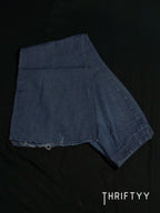 Raw-Hem Wide-Leg Denim Trousers