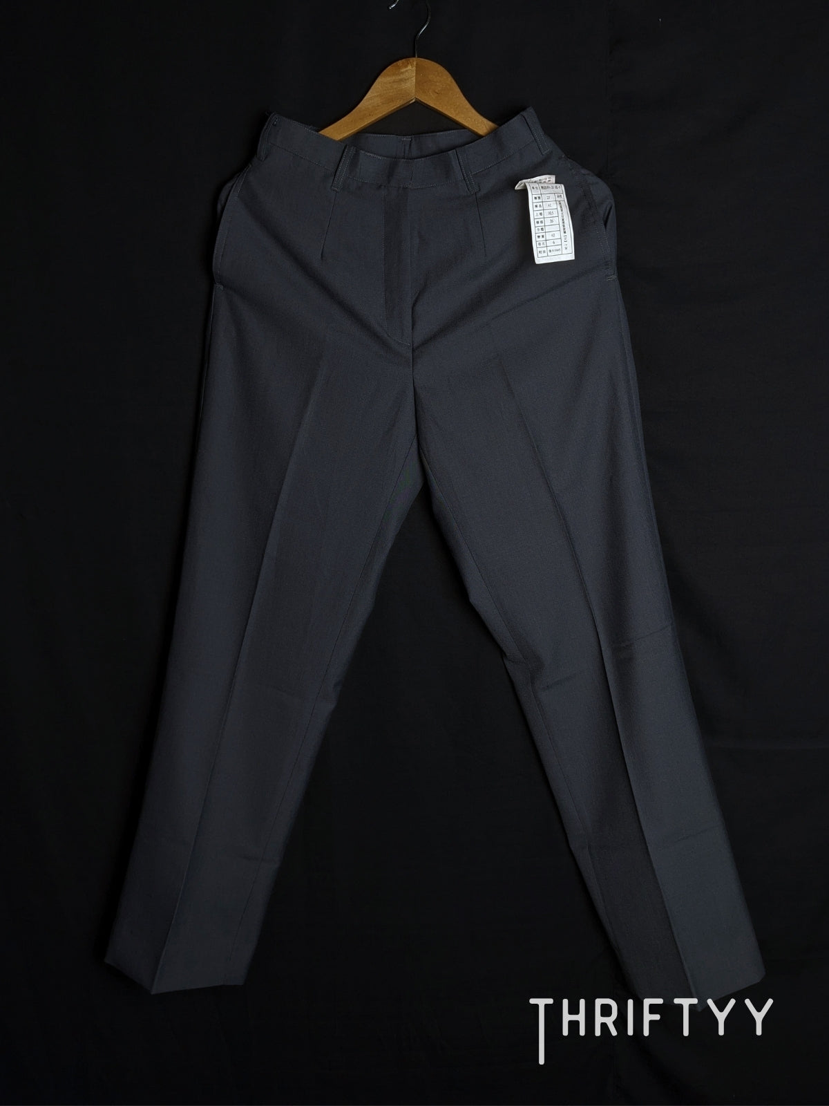 Charcoal Grey Pleated Dress Pants