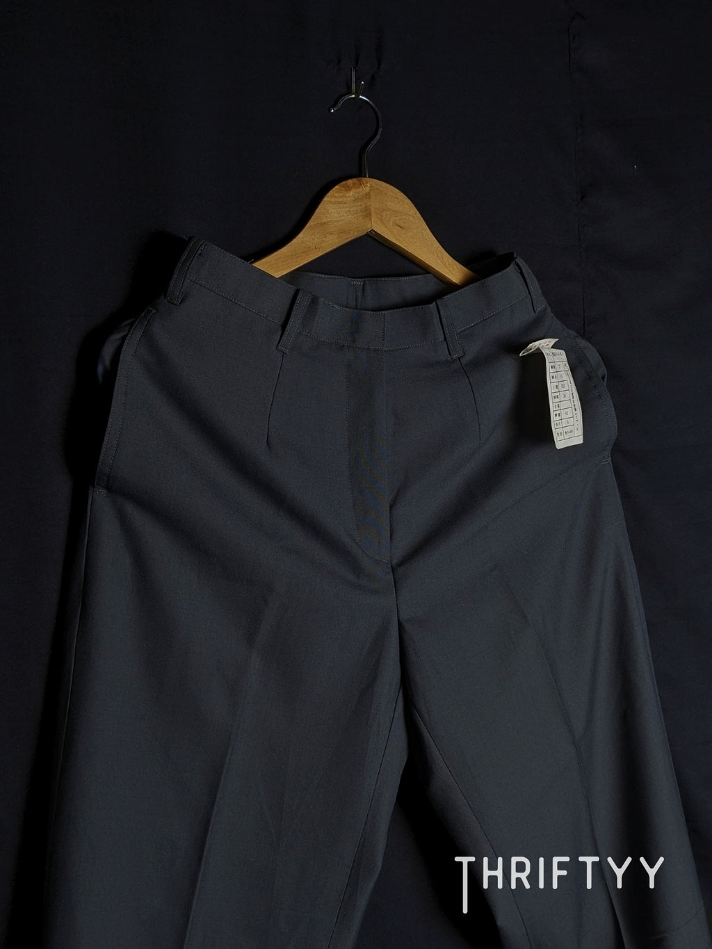 Charcoal Grey Pleated Dress Pants
