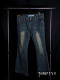 Vintage Y2K Flare Jeans with Heart Pockets