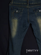 Vintage Y2K Flare Jeans with Heart Pockets